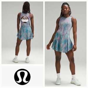 LULULEMON Everlux Short-Lined Tennis Tank Dress 6" Pixel Diffuse Multi Size 6